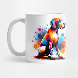 Energetic Abstract Splash Art of Portuguese Pointer Mug